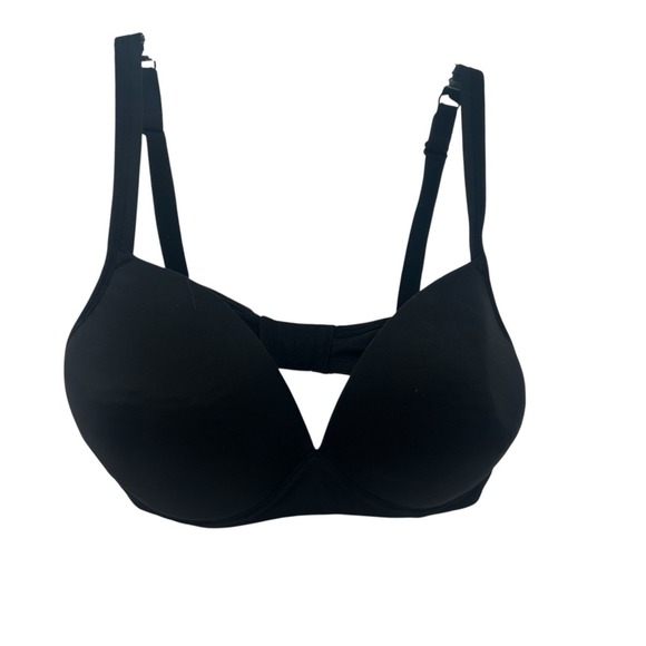 Warners No Side Effects Black Wireless Padded Bra 38C Women Adjustable Straps - Picture 2 of 5